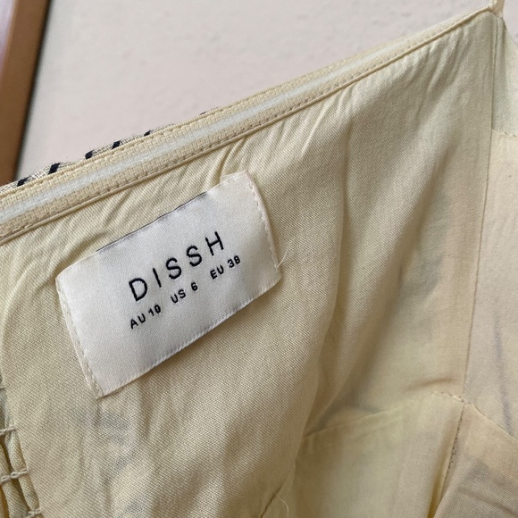 DISSH MALTA BLACK LINEN KNOT MIDI floral 100% Linen size 6 - Picture 6 of 16